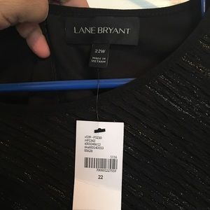 Lane Bryant Black Dress Size 22 NWT Shimmer